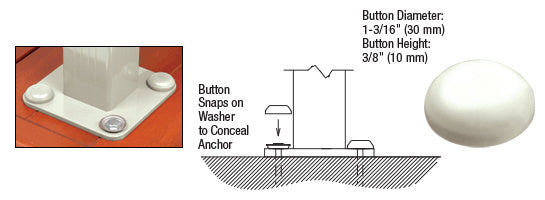 CRL Color Match Bolt Cover Buttons