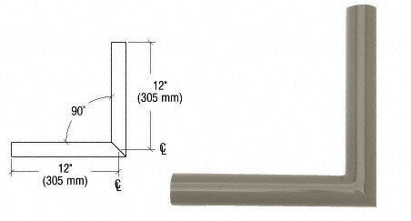 CRL Quick Connect 90º Corner for 1-1/2" Diameter Tubing