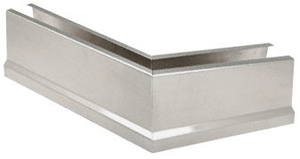 CRL Brushed Stainless 12" 135 Degree Mitered Corner Cladding for B5T Series Tapered Base Shoe