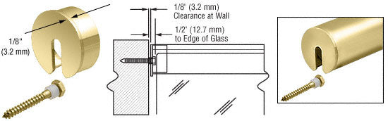 CRL Stabilizing End Cap for 4" Cap Railing