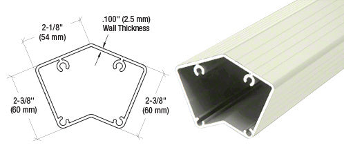 CRL 100 Series 48" 135 Degree Fascia Mount Post Only for 100 Series Rails