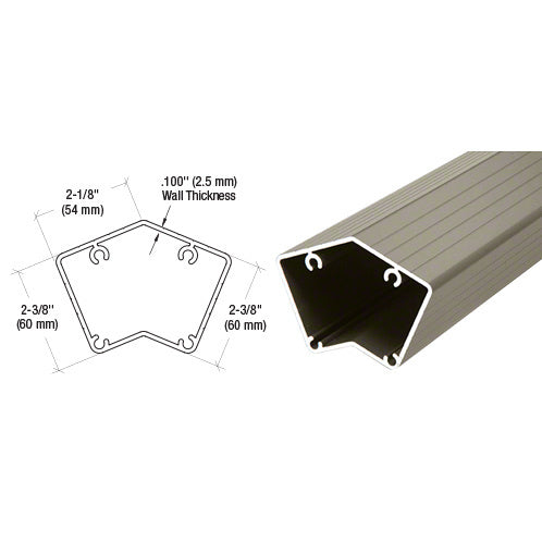 CRL 100 Series 48" 135 Degree Fascia Mount Post Only for 100 Series Rails