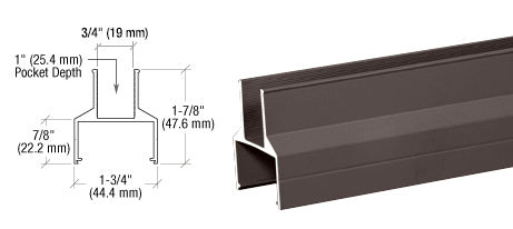 CRL 100/150 Series 241" Bottom Rail