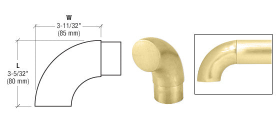 CRL 90 Degree Flush Angle End for 2" Tubing