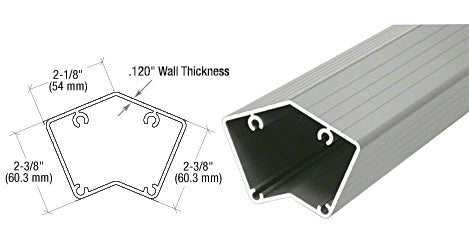 CRL 200, 300, 350, and 400 Series 36" 135 Degree Fascia Mount Post Only