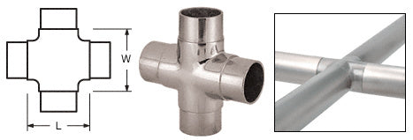 CRL Flush Cross for 2" Tubing