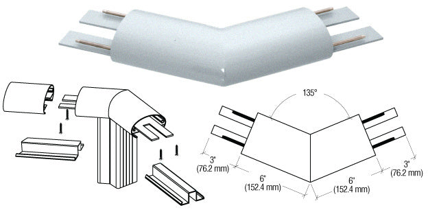 CRL 350 Series Top Cap 135º Corner