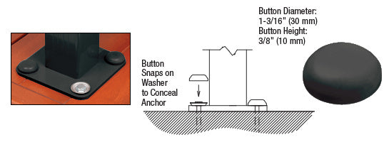 CRL Color Match Bolt Cover Buttons