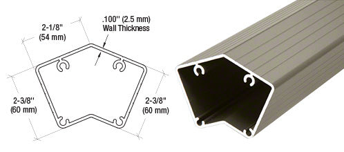 CRL 36" 135 Degree Fascia Mount Post Only for 100 Series Rails