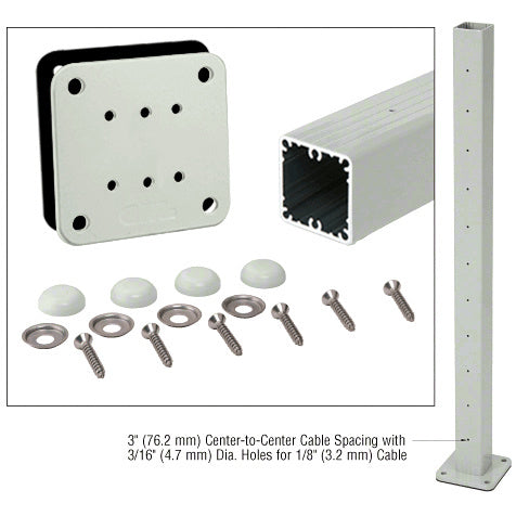 CRL 42" Surface Mount Cable Center Post Kit for 200, 300, 350, and 400 Series Rails