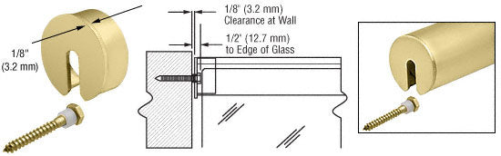 CRL Stabilizing End Cap for 4" Cap Railing