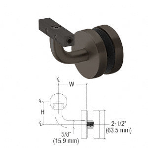 CRL-Blumcraft® Imperial Series Glass Mounted Hand Rail Bracket