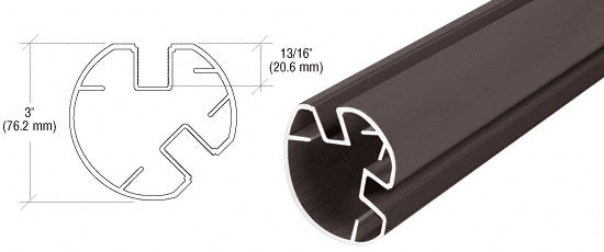 CRL AWS 3" Diameter Round 135 Degree Post Only - 60"