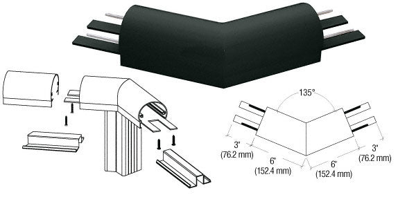 CRL 300 Series Top Cap 135º Corner