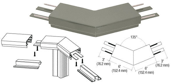 CRL 200 Series Top Cap 135º Corner