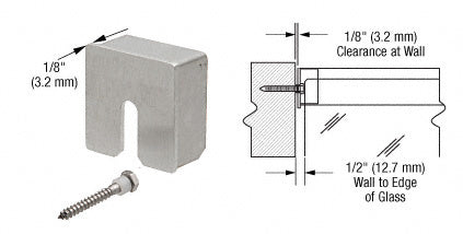 CRL Stainless Square Stabilizing End Cap for 2" Square Cap Railing