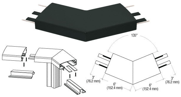 CRL 400 Series Top Cap 135º Corner