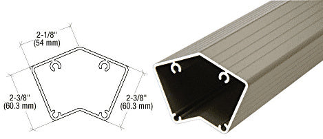 CRL 200, 300, 350, and 400 Series 48" 135 Degree Surface Mount Post