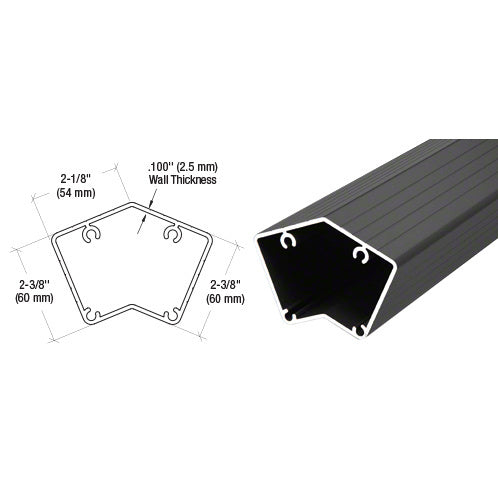 CRL 100 Series 42" 135 Degree Fascia Mount Post Only for 100 Series Rails