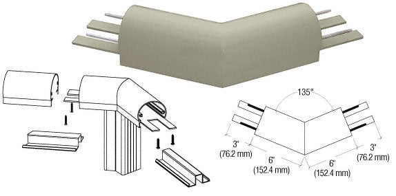 CRL 300 Series Top Cap 135º Corner