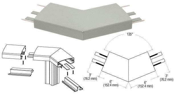 CRL 400 Series Top Cap 135º Corner