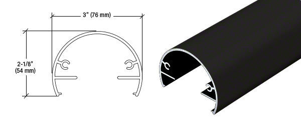 CRL Hansen 300X Series 241" Top Rail