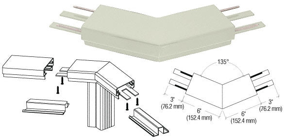 CRL 200 Series Top Cap 135º Corner