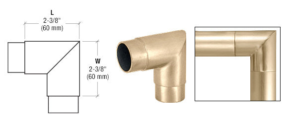 CRL Mitered Style 90 Degree Corner for 1-1/2" Tubing