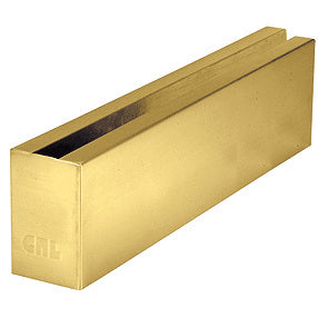 CRL Satin Brass 12" Welded End Cladding for B6S Series Square Base Shoe *DISCONTINUED*
