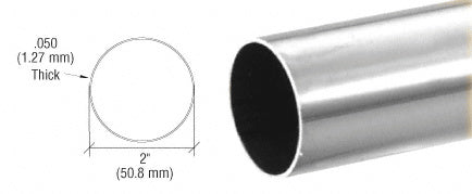 CRL 2" Diameter Round .050" Tubing - 98"