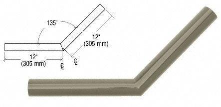 CRL Quick Connect 135º Corner for 1-1/2" Diameter Tubing