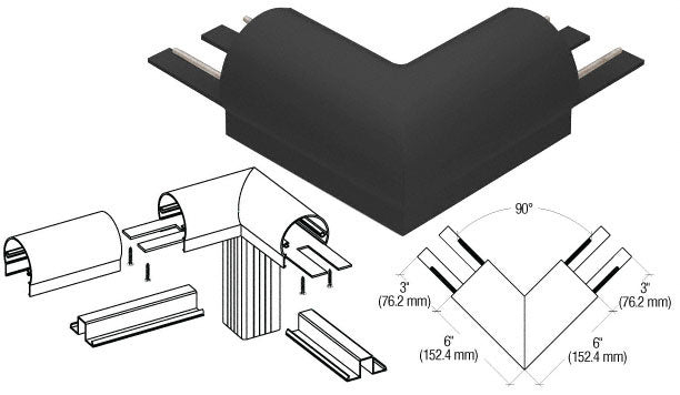 CRL 300 Series Top Cap 90º Corner