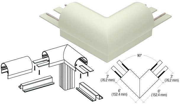 CRL 300 Series Top Cap 90º Corner