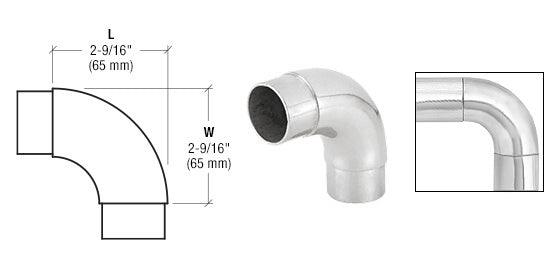 CRL EZ Radius 90 Degree Corner for 1-1/2" Tubing