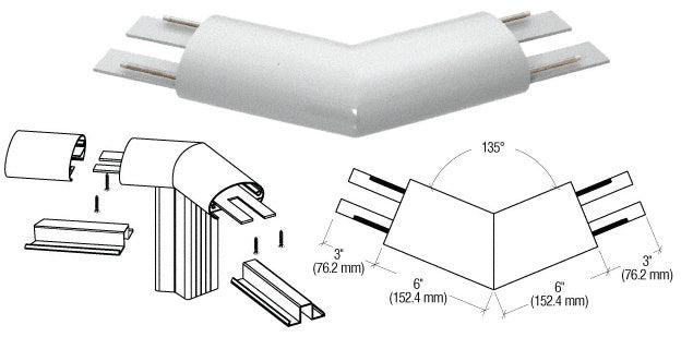 CRL 350 Series Top Cap 135º Corner