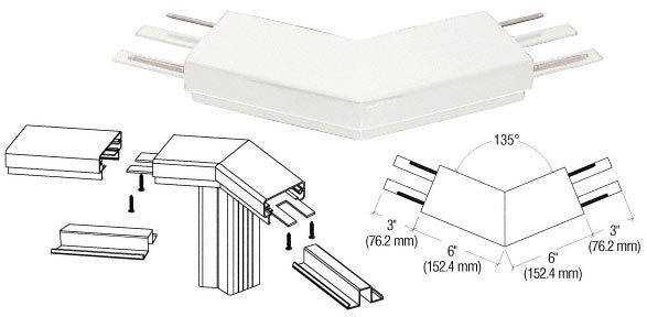 CRL 200 Series Top Cap 135º Corner