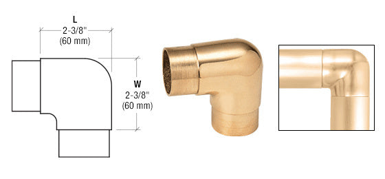 CRL Sharp Radius 90 Degree Corner for 2" Tubing