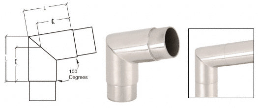 CRL Mitered Style 100 Degree Flush Corner