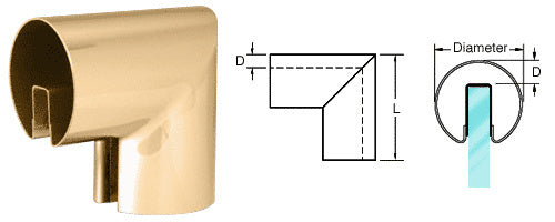 CRL 3-1/2" 90 Degree Vertical Corner for 1/2" or 5/8" Glass Cap Railing