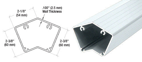 CRL 36" 135 Degree Fascia Mount Post Only for 100 Series Rails