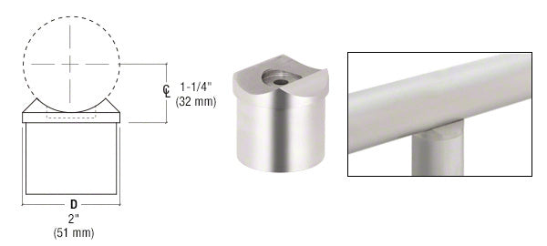 CRL Perpendicular Collar for 2" Tubing