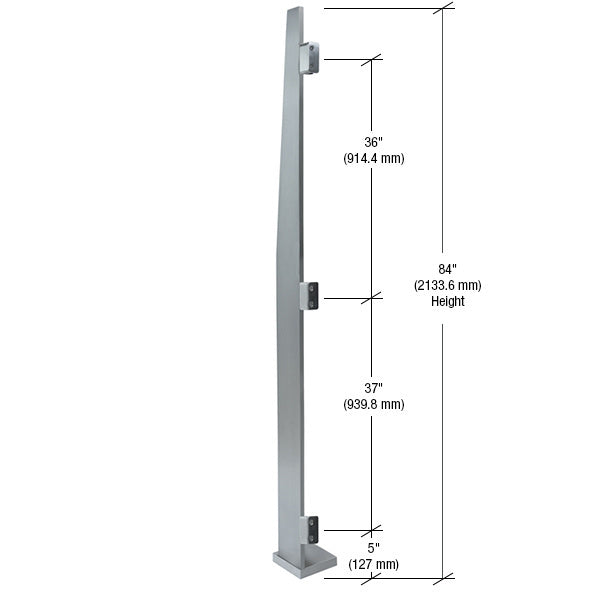 CRL Brushed Stainless Metropolis 84" Left End Post