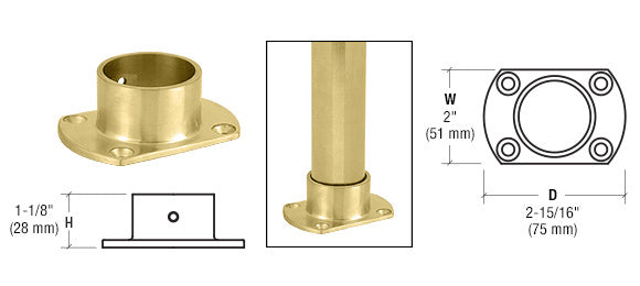 CRL Cut Flange for 1-1/2" Tubing