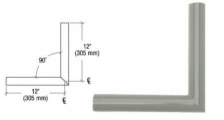 CRL Quick Connect 90º Corner for 1-1/2" Diameter Tubing