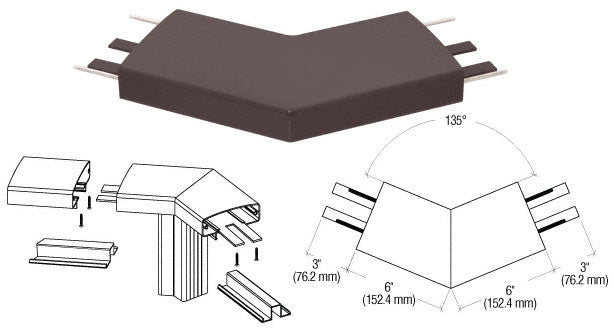 CRL 400 Series Top Cap 135º Corner