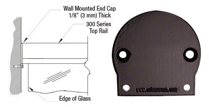 CRL 300 Series Wall Mount End Cap