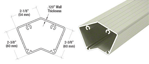 CRL 100 Series 42" 135º Surface Mount Post Only