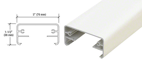 CRL Hansen 200X Series 241" Long Top Rail