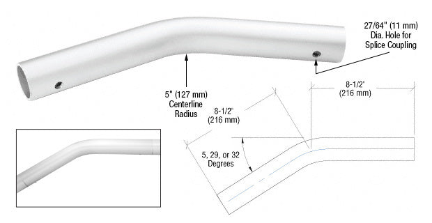 CRL ACRS Upper Incline 29º Tangent Bend