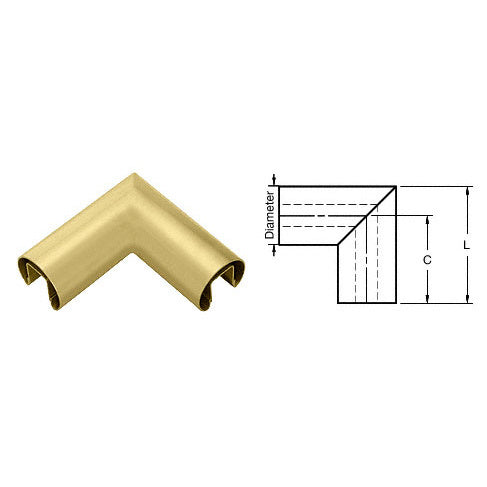 CRL 50.8 mm Diameter 90 Degree Horizontal Corner for 21.52 or 25.52 mm Glass Cap Railing